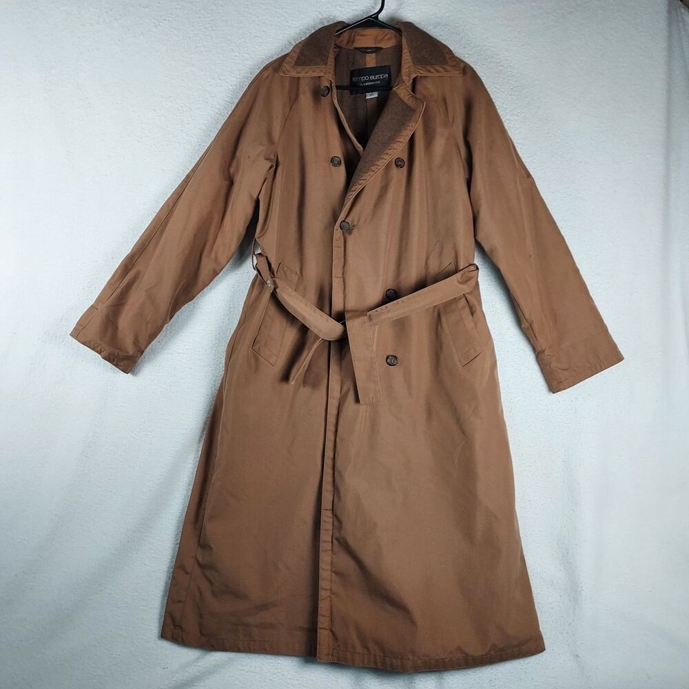 Tempo Europa by London Fog Women’s 8R Brown Thinsulate Belted Trench Coat Vintag